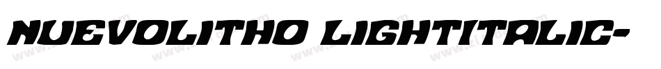 NuevoLitho LightItalic字体转换